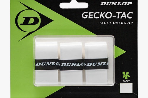 Dunlop Gecko-Tac 3 Pack White Tennis Over Grip